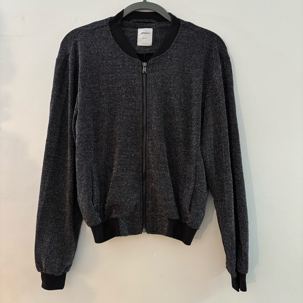 Black Sparkly Zip Up Jacket